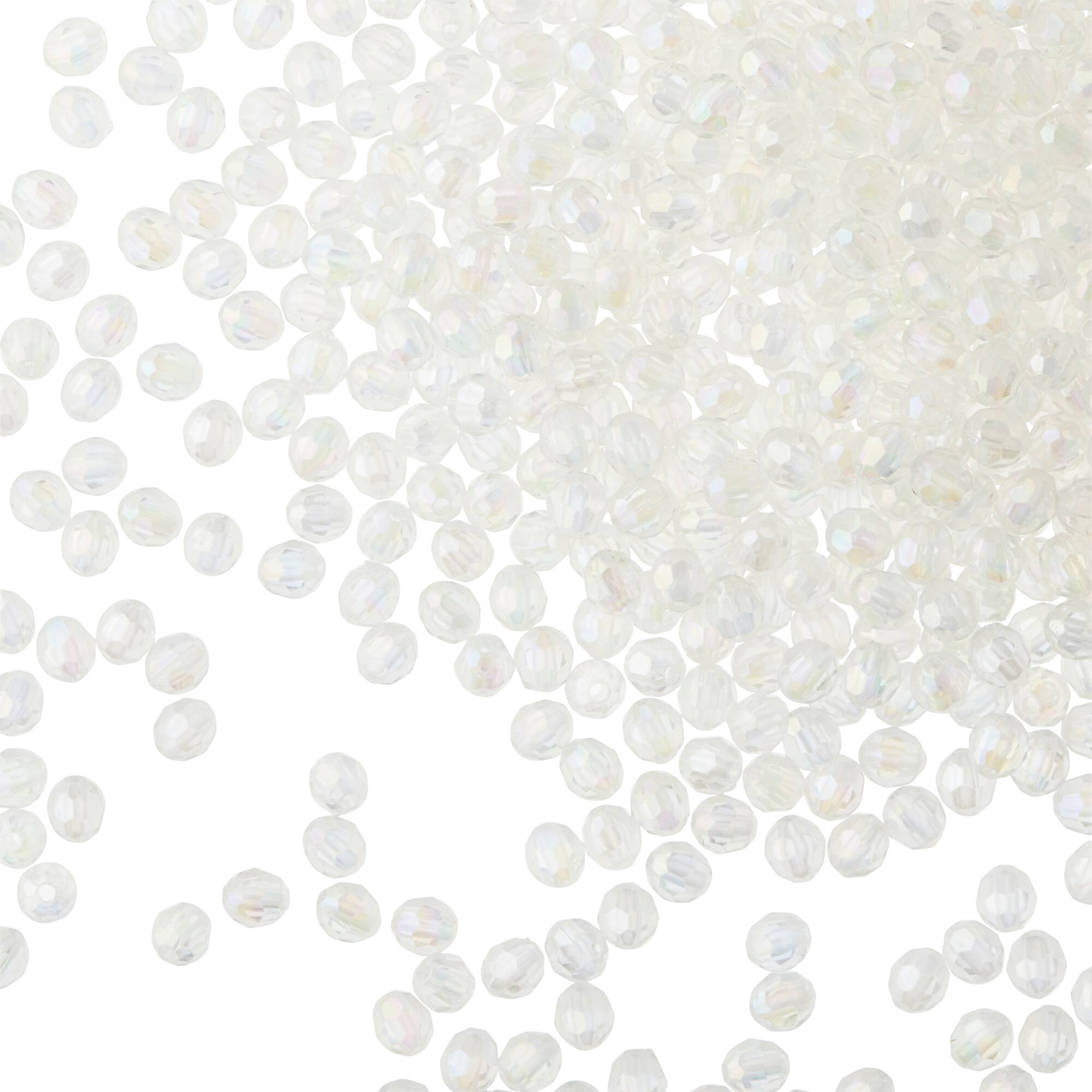 6mm Faceted AB Acrylic Round Bead Value Pack by Bead Landing